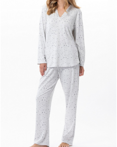 Pyjama Interlock 100% coton Le Chat Luna (Gris Chiné)