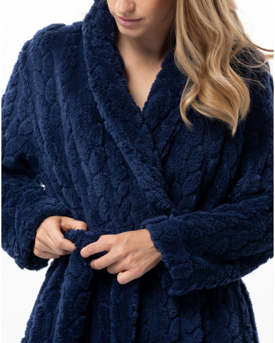 Bathrobe Le Chat Essentiel (Marine)