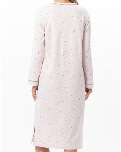 Nightdress Interlock 100% cotton Le Chat Cosy (Rose/Gris)