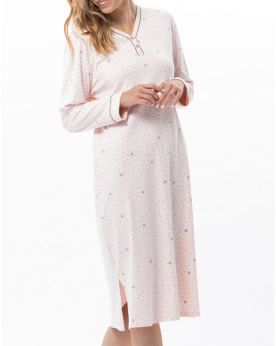 Camisón Le Chat Cosy 100% algodón Interlock (Rose/Gris)