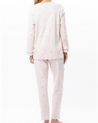 Pyjamas Interlock 100% cotton Le Chat Cosy (Rose/Gris)