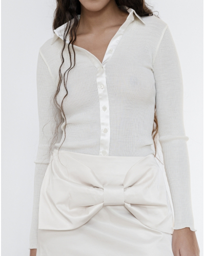 Blouse wool and silk Oscalito "Elegante" 6350 (Ivoire)