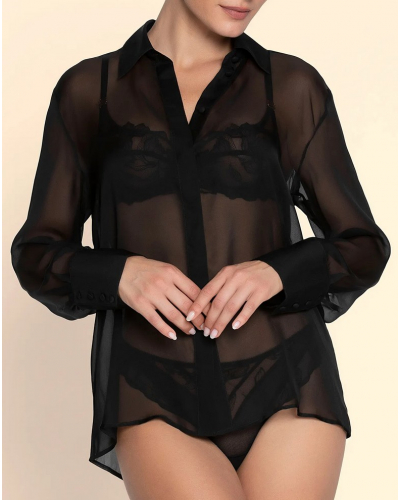 Shirt 100% Silk Lise Charmel Variations Désir (Black)