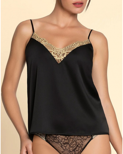 Camisole de seda Lise Charmel Sublime en Or (Noir Eclat)