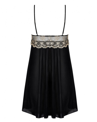 Babydoll de seda Lise Charmel Sublime en Or (Noir Eclat)