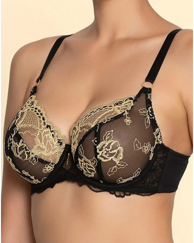 Sujetador corbeille bienestar bien-être Lise Charmel Sublime en Or (Noir Eclat)