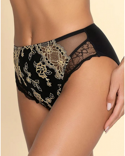 Calzoncillo cintura alta Lise Charmel Sublime en Or (Noir Eclat)