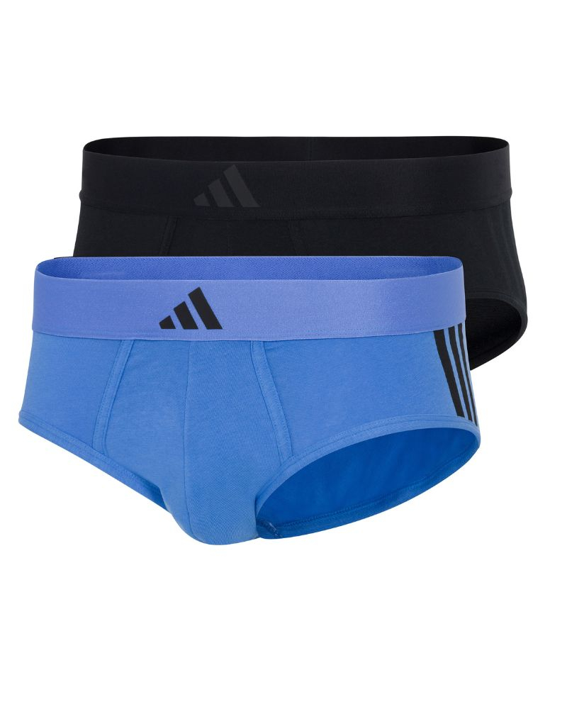 Pack of 2 briefs Adidas Active Flex Cotton (Bleu/Noir)