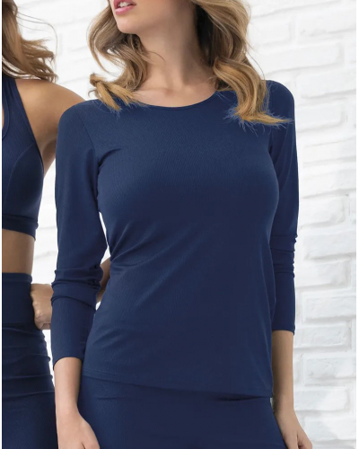 Long sleeves tee-shirt Antigel En Mode Yoga (Bleu Yoga)