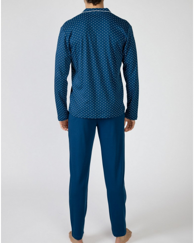 Long pyjamas 100% cotton Massana (Bleu)