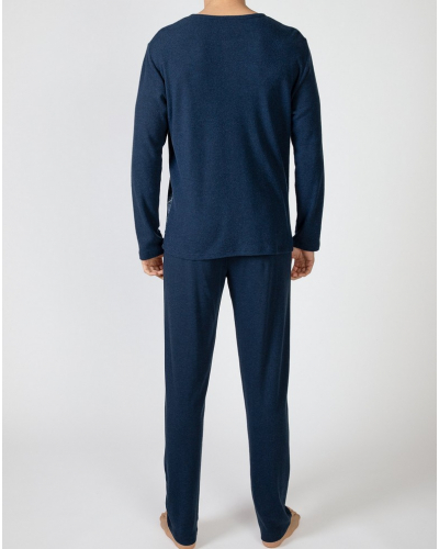 Pijama punto milano algodón Massana (Imprimé Bleu)