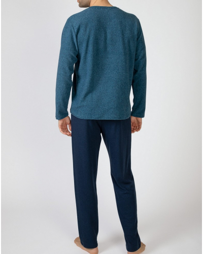 Pyjamas velvet Massana (Imprimé Bleu)