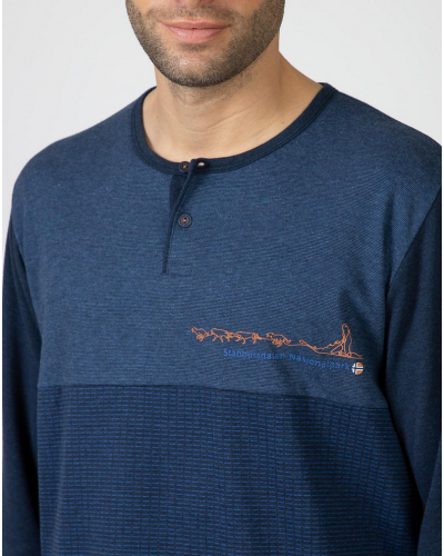 Long pyjamas Massana (Imprimé Bleu)