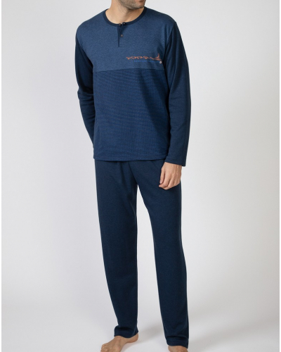 Pijama largo Massana (Imprimé Bleu)