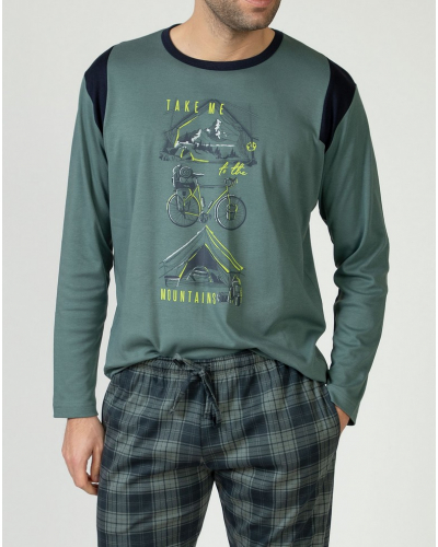 Pyjama long 100% coton Massana (Multicolore)