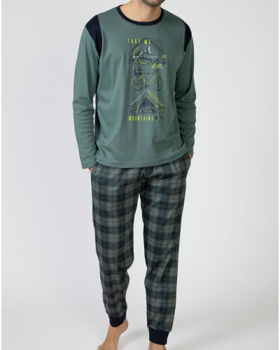 Pyjama long 100% coton Massana (Multicolore)