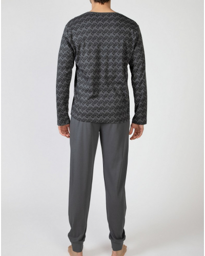 Long pyjamas 100% cotton Massana (Imprimé Gris)