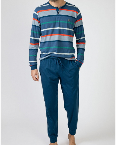 Pyjama long 100% coton Massana (Multicolore)