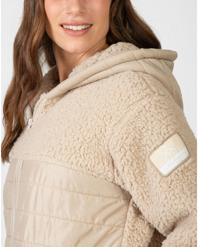 Jacket fleece with zip Massana (Beige)