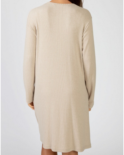 Long-sleeved nightdress Massana (Beige)