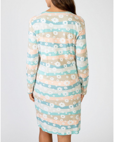 Long-sleeved cotton nightdress Massana (Multicolore)