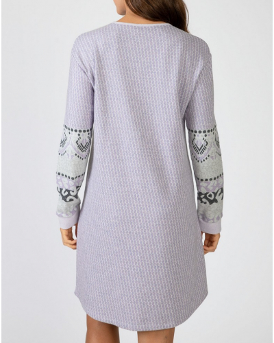 Long-sleeved cotton nightdress Massana (Multicolor)