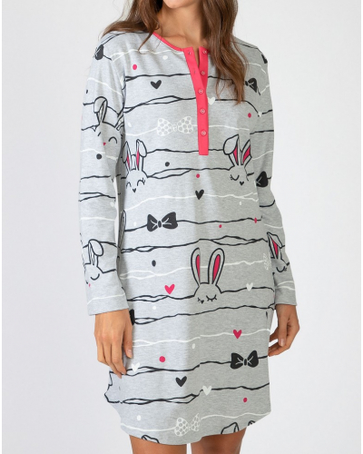 Long-sleeved bunny Massana (Imprimé Gris)