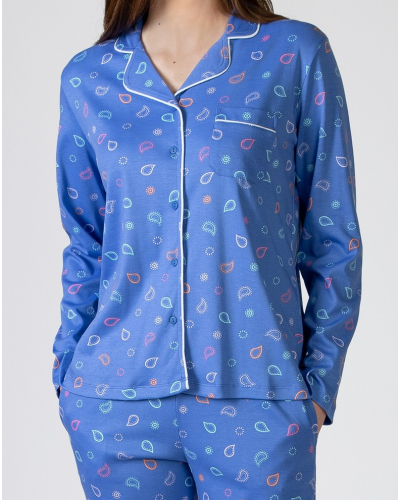 Pijama abierto 100% algodón Massana (Multicolore)