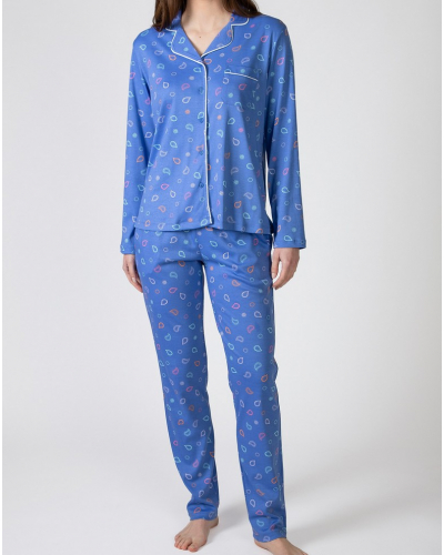 Pyjama ouvert 100% coton Massana (Multicolore)