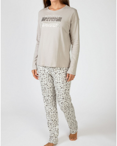 Pijama largo 100% algodón Massana (Multicolore)