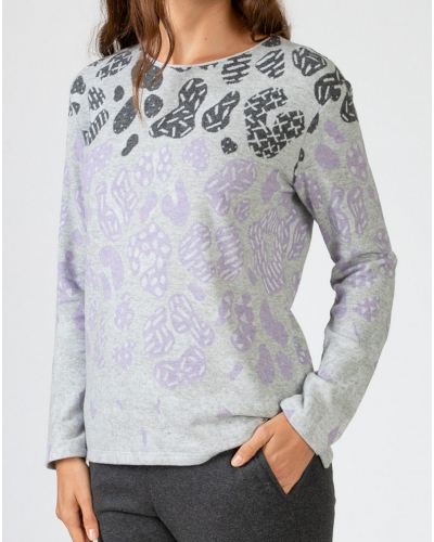 Pijama punto milano Massana (Imprimé Gris)