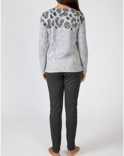 Pijama punto milano Massana (Imprimé Gris)