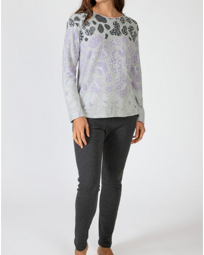 Pijama punto milano Massana (Imprimé Gris)