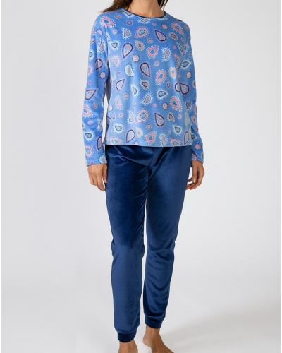 Long micropolar pyjamas Massana (Multicolore)