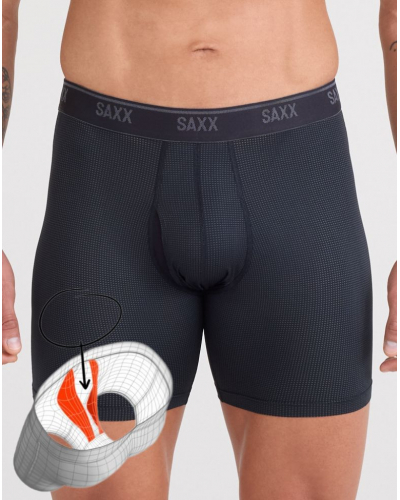 Boxer à braguette Saxx Sport Quest Quick Dry Mesh (Noir)