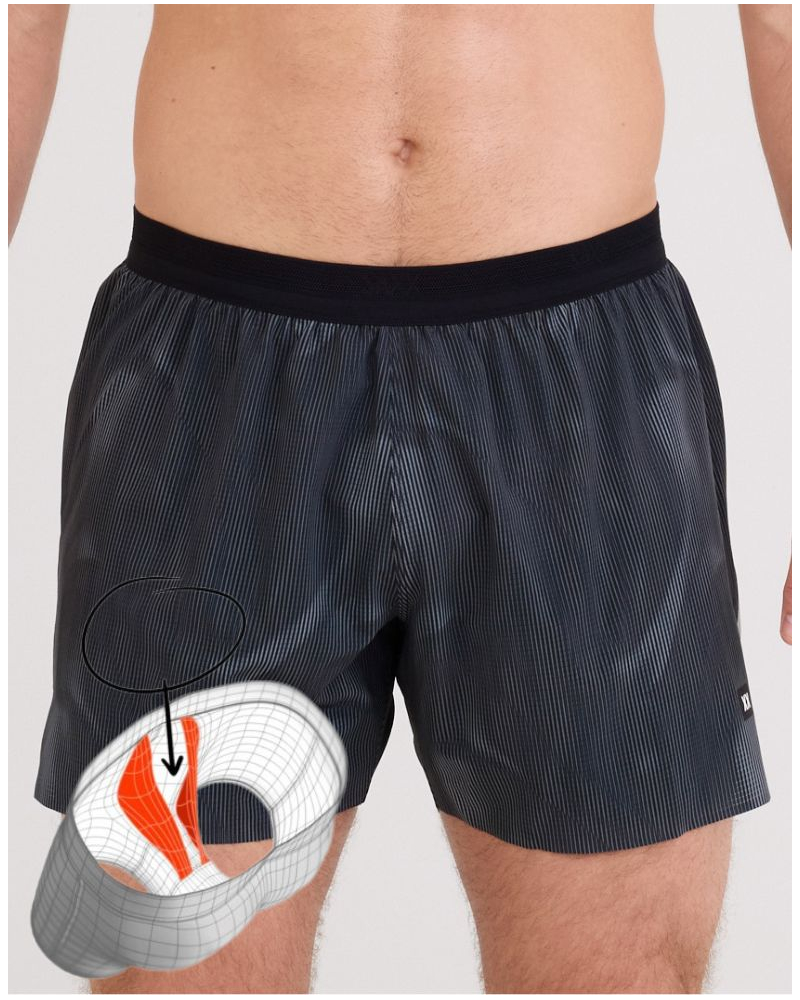 Short de running Saxx Sport Race Pace 2N1 (Smoke Camo/Dark Charcoal)
