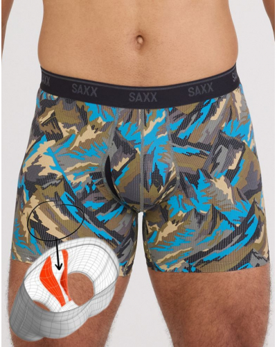 Boxer à braguette Saxx Sport Quest Quick Dry Mesh (Prism Peaks/Cargo Grey)
