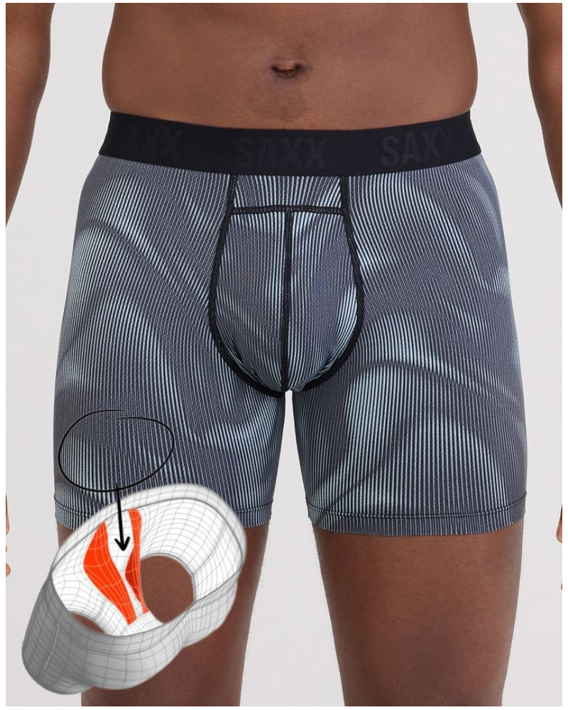 Bóxer de compresión ligeros Saxx Smooth Flex (Smoke Camo/Deep Navy)