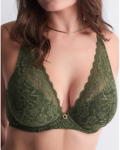 Soutien-gorge plunge foulard Aubade Rosessence (Moss)