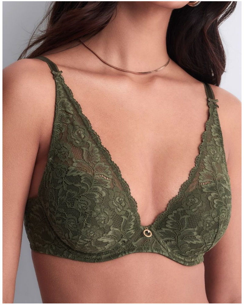 Soutien-gorge plunge foulard Aubade Rosessence (Moss)