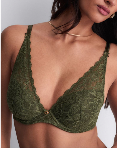 Soutien-gorge plunge foulard Aubade Rosessence (Moss)