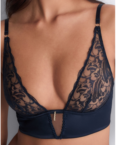 Triangle bra Aubade Satin Memories (Deep Sea)