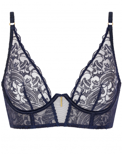 Long bra Aubade Satin Memories (Deep Sea)