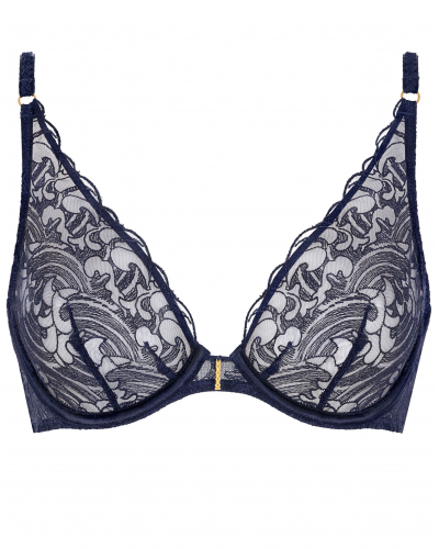 Soutien-gorge triangle armatures Aubade Satin Memories (Deep Sea)