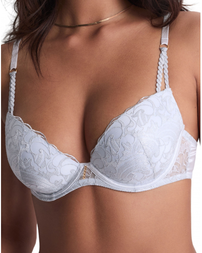 Plunge cup bra Aubade Satin Memories (Arctic Blue)