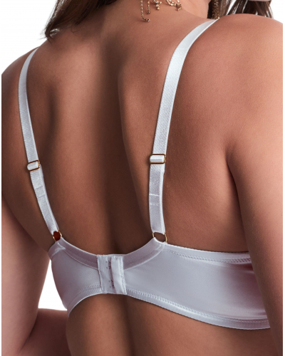 Plunge cup bra Aubade Satin Memories (Arctic Blue)