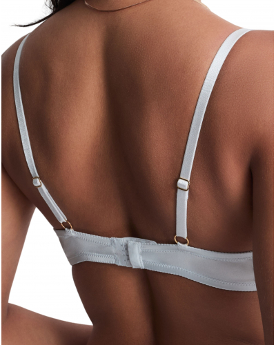 Soutien-gorge plunge coque Aubade Satin Memories (Arctic Blue)