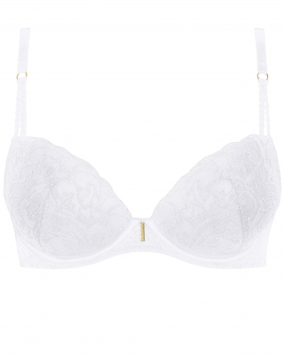 Soutien-gorge plunge coque Aubade Satin Memories (Arctic Blue)