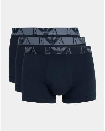 Pack of 3 trunks Emporio Armani Bold Monogram (Armani Blue)