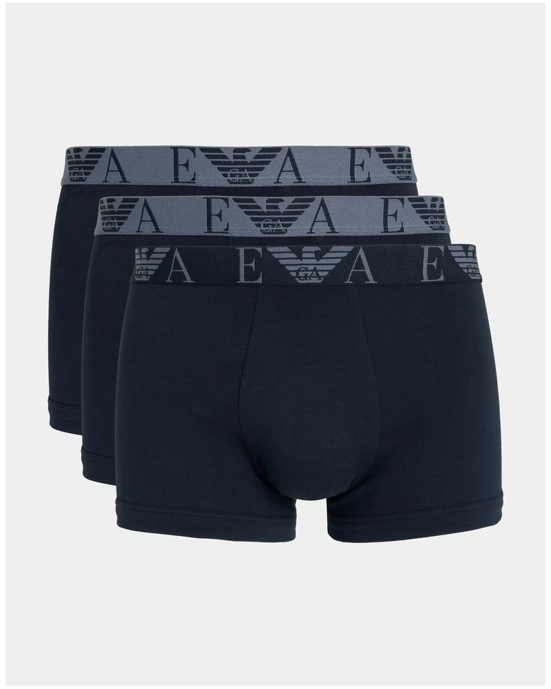 Paquete de 3 shortys Emporio Armani Bold Monogram (Armani Blue)